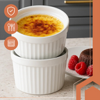 Keramički Ramekin Set 6 Komada, 200 ml, Bijeli, 9 x 4.6 cm