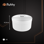 Keramički Ramekin Set 6 Komada, 200 ml, Bijeli, 9 x 4.6 cm