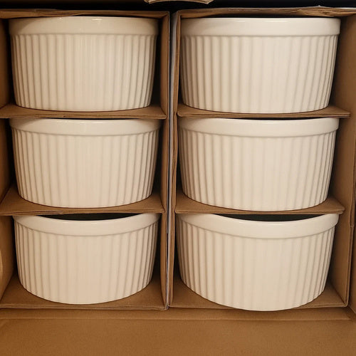 Keramički Ramekin Set 6 Komada, 200 ml, Bijeli, 9 x 4.6 cm
