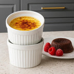 Keramički Ramekin Set 6 Komada, 200 ml, Bijeli, 9 x 4.6 cm