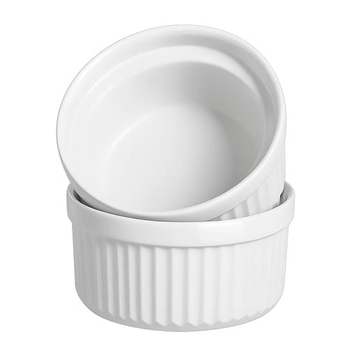 Keramički Ramekin Set 6 Komada, 200 ml, Bijeli, 9 x 4.6 cm