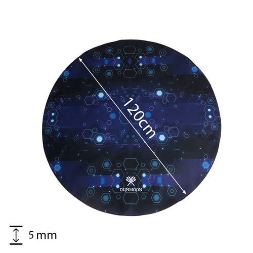 Okrugla Gaming Prostirka za Stolac 120 x 120 cm Crna