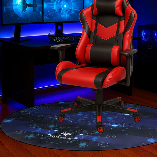 Okrugla Gaming Prostirka za Stolac 120 x 120 cm Crna