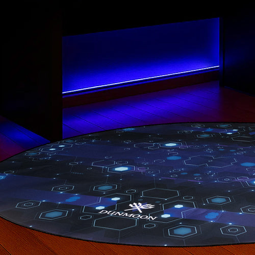 Okrugla Gaming Prostirka za Stolac 120 x 120 cm Crna