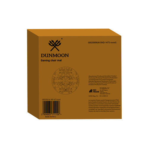 Okrugla Gaming Prostirka za Stolac 120 x 120 cm Crna