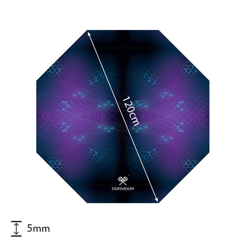 Gaming Podloga za Stolac, Osmerokutna, 120x120 cm, Crna