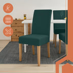 Set Navlaka za Stolice 6 Komada, 65x40x35 cm, Tamnozelene, Elastične