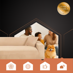 Bež Navlaka za Kutnu Sofu od Baršuna 145-185 cm