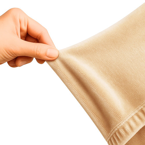 Bež Navlaka za Kutnu Sofu od Baršuna 145-185 cm