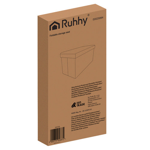 Sklopivi Sivi Baršunasti Tabure s Pretincem 60x30x30 cm