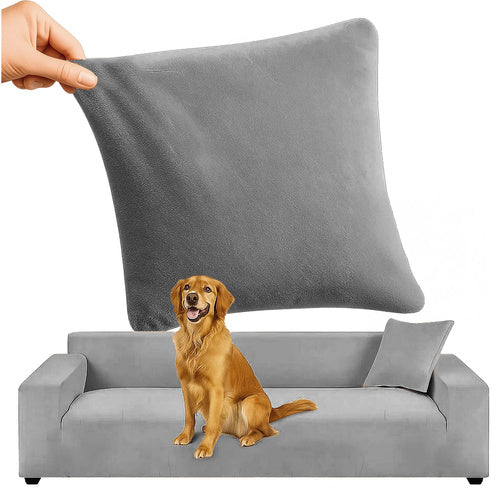 Navlaka za Kutnu Sofu 190-230 cm Tamno Siva Baršunasta