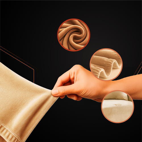 Bež Navlaka za Kutnu Garnituru od Baršuna 190-230 cm