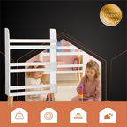 Bijela Dječja Polica za Igračke i Knjige s 3 Police 95 x 15 x 50 cm