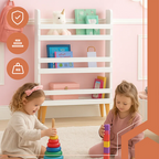 Bijela Dječja Polica za Igračke i Knjige s 3 Police 95 x 15 x 50 cm