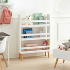 Bijela Dječja Polica za Igračke i Knjige s 3 Police 95 x 15 x 50 cm