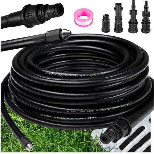 Crijevo za Čišćenje Cijevi s Adapterom 20 m Crno