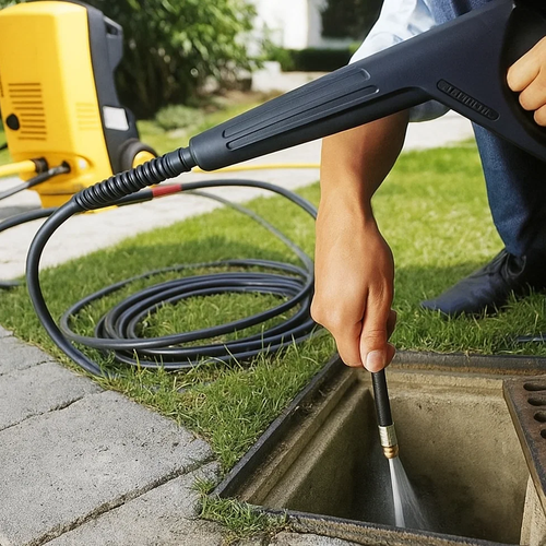 Crijevo za Čišćenje Cijevi s Adapterom 20 m Crno