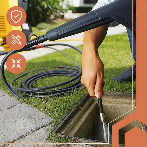 Crijevo za Čišćenje Cijevi s Adapterom 20 m Crno