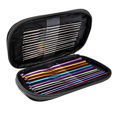 Set za Heklanje od 69 Dijelova s Torbicom, Višebojni, 13 x 18 cm