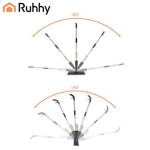 Mop sa Sprejem 600 ml, 2x Navlake od Mikrovlakna, 41 cm, Sivi/Bijeli