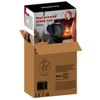 Ventilator za Kamin s 5 Lopatica, Crni, 16.3 x 9.5 x 22 cm