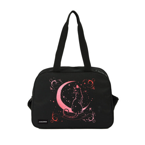 Školska i Sportska Torba s Priveskom, 13L, Crna/Ružičasta, 40 x 28 x 12 cm