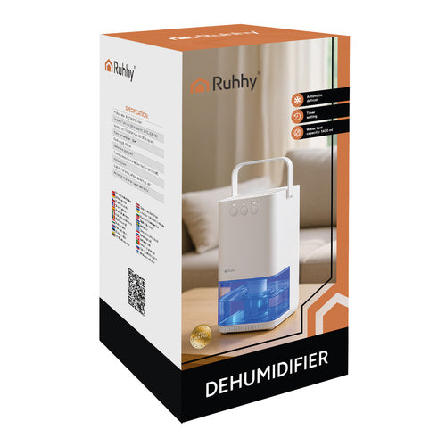 Bijeli Odvlaživač Zraka s LED Rasvjetom i Timerom 17 x 17 x 31.5 cm