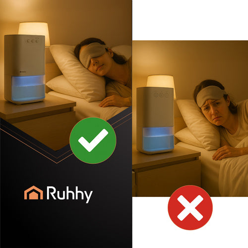 Bijeli Odvlaživač Zraka s LED Rasvjetom i Timerom 17 x 17 x 31.5 cm