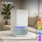 Bijeli Odvlaživač Zraka s LED Rasvjetom i Timerom 17 x 17 x 31.5 cm