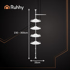 Kutna Teleskopska Polica za Tuš 240–310 cm Bijela