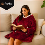 XXL Deka Hoodie s Kapuljačom 88 x 80 cm Crvena