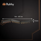 Preklopni Zidni Sušilo za Rublje s 18 Kuka, Crni, 103-127 cm