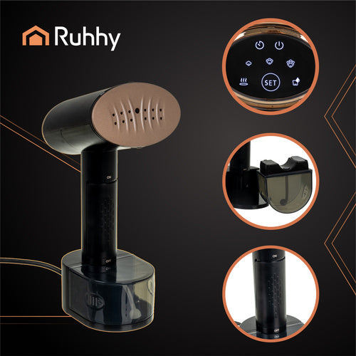 Parni Osvježivač Odjeće 2000W s Touchscreenom, Crni, 28 x 11.5 x 13 cm