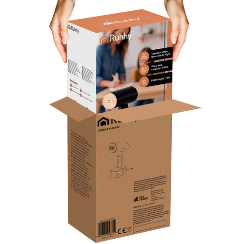 Parni Osvježivač Odjeće 2000W s Touchscreenom, Crni, 28 x 11.5 x 13 cm