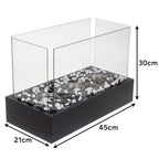 Samostojeći Bio Kamin 45x29x20.5 cm Crni s Staklenim Zidovima