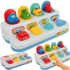 Edukativna Igračka s Iskakajućim Vozilima 4-u-1, 25 x 13 x 12 cm, Višebojna