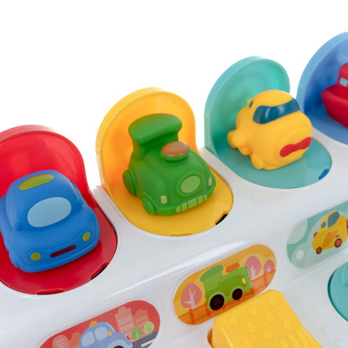 Edukativna Igračka s Iskakajućim Vozilima 4-u-1, 25 x 13 x 12 cm, Višebojna