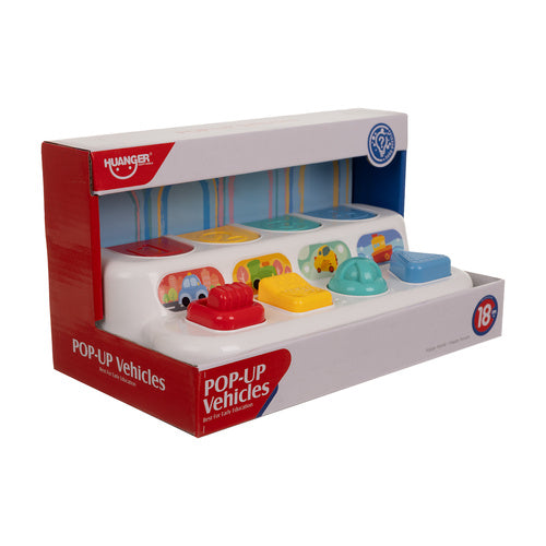 Edukativna Igračka s Iskakajućim Vozilima 4-u-1, 25 x 13 x 12 cm, Višebojna