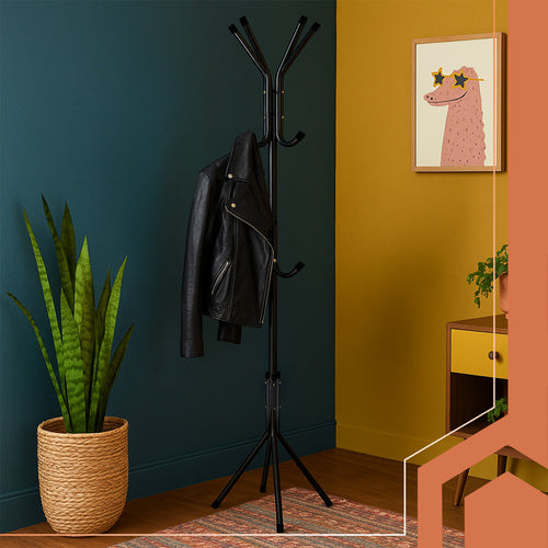 Samostojeći Stalak za Odjeću 170 cm Crni