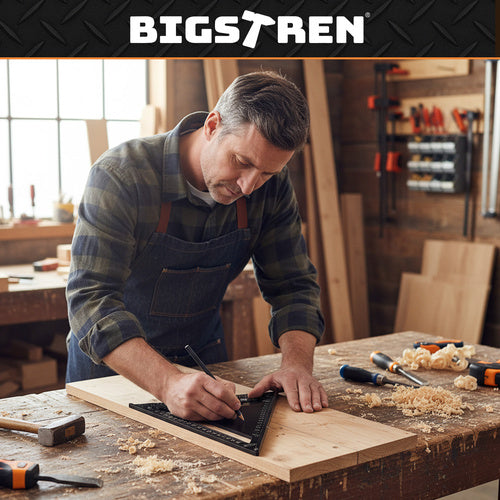 Stolarski Kutnik 30x30 cm Crni s 5 Olovaka