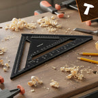 Stolarski Kutnik 30x30 cm Crni s 5 Olovaka