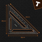 Stolarski Kutnik 30x30 cm Crni s 5 Olovaka