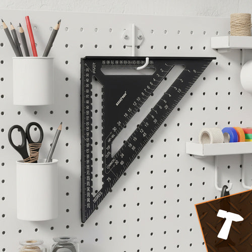 Stolarski Kutnik 30x30 cm Crni s 5 Olovaka