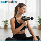 Masažna Pištoljka za Tijelo i Leđa, 30 Razina, 12 Masažnih Glava, Crna, 18 x 25 x 7 cm