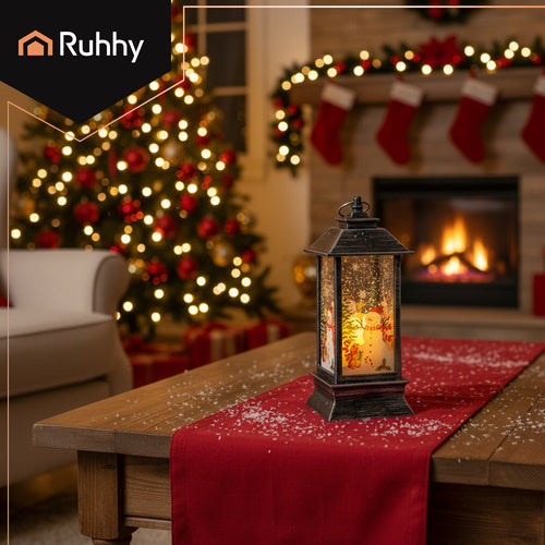 Srebrna LED Božićna Lanterna 12.5 x 5.3 x 5.3 cm