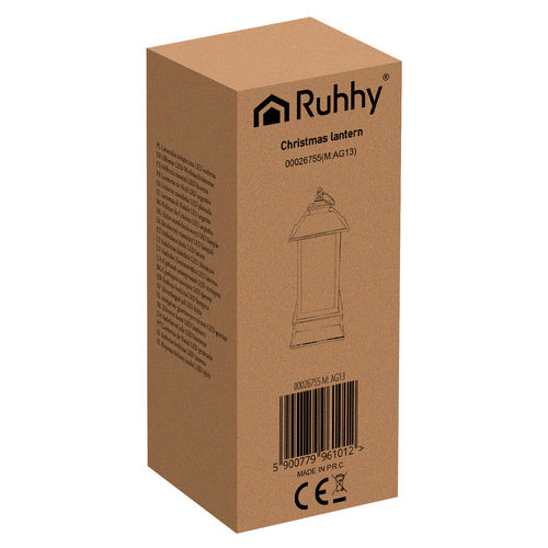 Srebrna LED Božićna Lanterna 12.5 x 5.3 x 5.3 cm