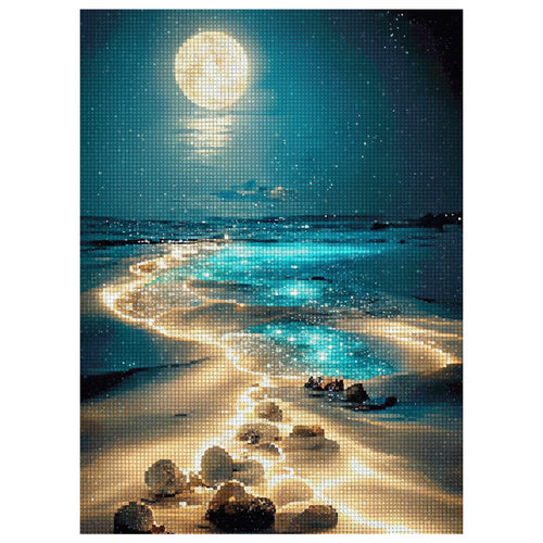 Dijamantna Slika Plaža 40x30 cm, 5D Mozaik Set