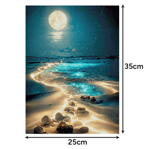 Dijamantna Slika Plaža 40x30 cm, 5D Mozaik Set