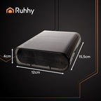 Tjedni Organizator za Lijekove s 7 Kutija i 3 Pretinca na Dan, Crni, 15.5 x 12 x 4 cm