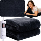 Električna Grijaća Dekica 180x130 cm Crna s Daljinskim Upravljanjem